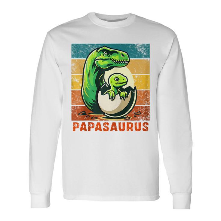 Retro Papasaurusatertag Bester Papa T-Rex Papa Dinosaur Kapuzenjacke Langarmshirts Geschenkideen