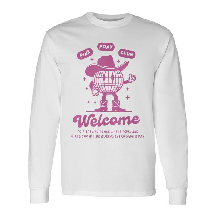 Retro Pony Club Jersey Queer Pop Fan Chappell Long Sleeve T-Shirt