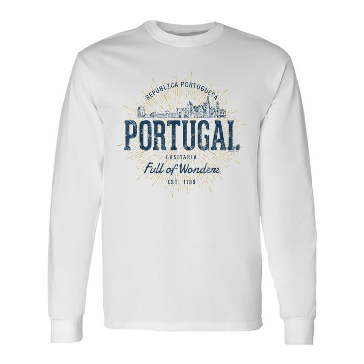 Retro Style Vintage Portugal Long Sleeve T-Shirt