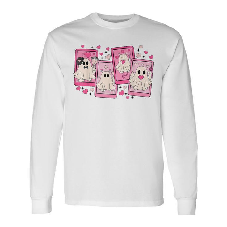 Retro Will You Be My Boo Cute Ghost Valentines Day Be My Boo Long Sleeve T-Shirt