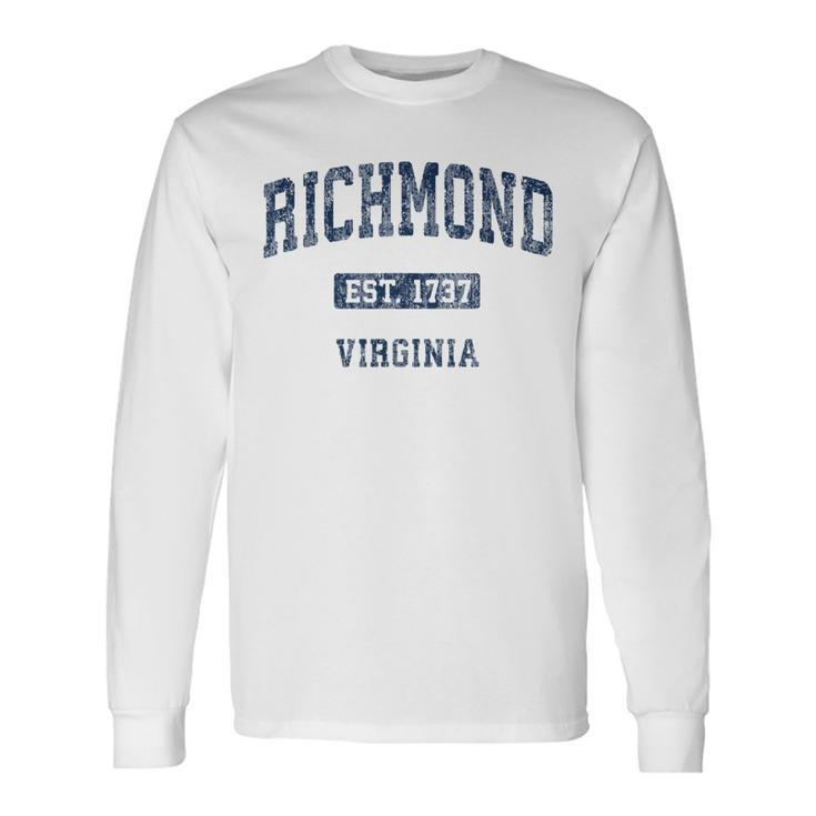 Richmond Virginia Va Vintage Athletic Sports Long Sleeve T-Shirt