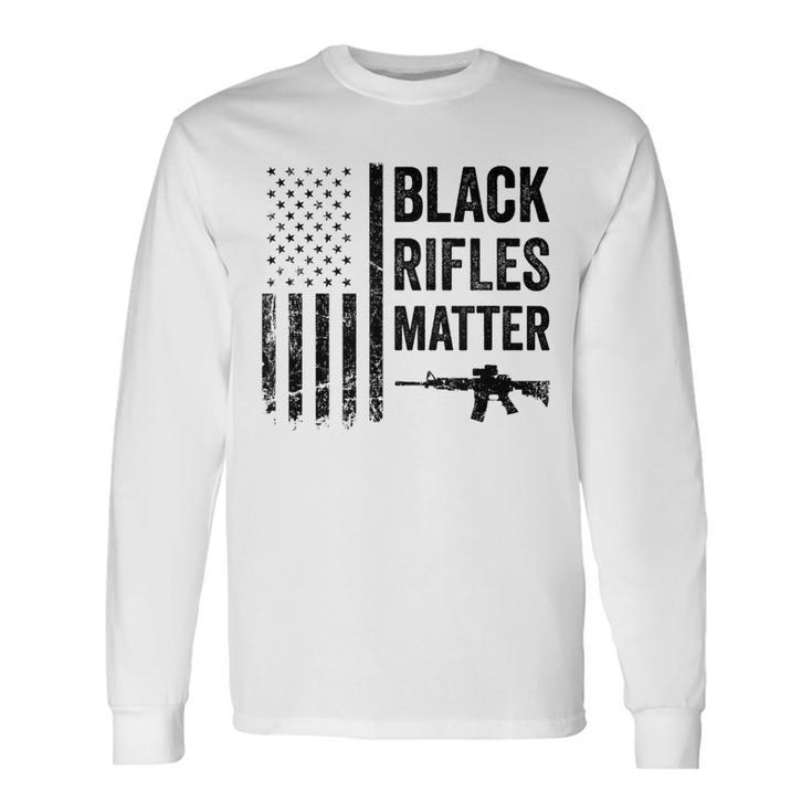 Rifles Matter Pro Gun Rights Camo Usa Flag Langarmshirts Geschenkideen