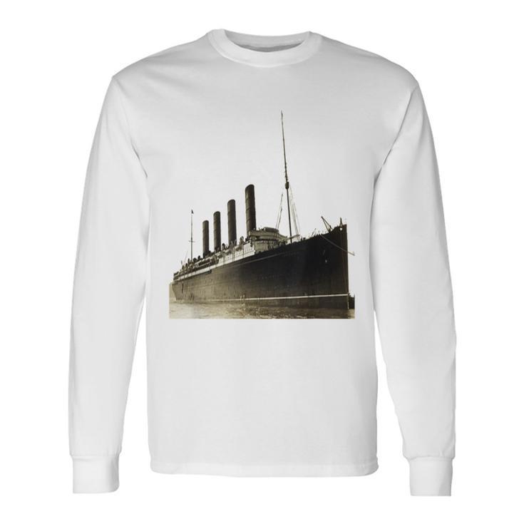 Rms Lusitania World War One British Ocean Liner Long Sleeve T-Shirt