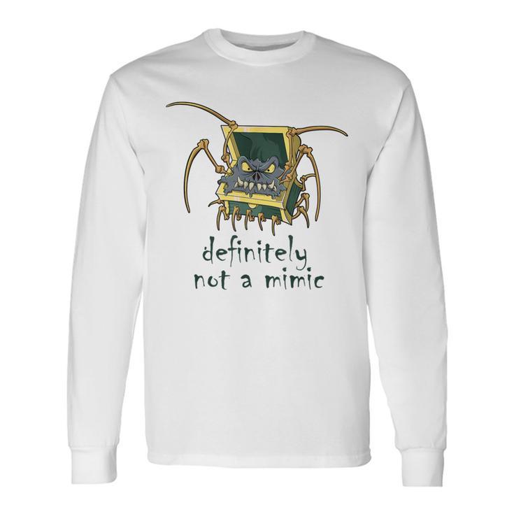 Roleplaying Meme Rpg Mimic Meme Joke Creature Illustration Long Sleeve T-Shirt