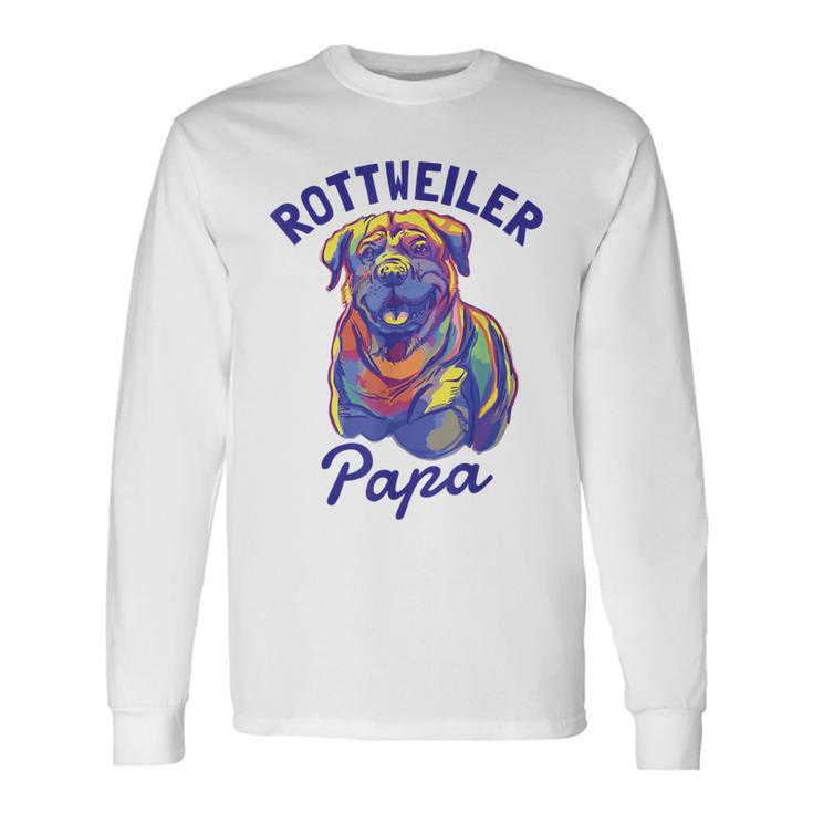 Rottweiler Papa Rottie Dad Dog Lovers Langarmshirts Geschenkideen