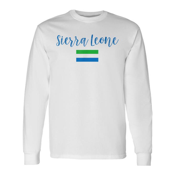 Sierra Leone Sierra Leone Flag Vintage Long Sleeve T-Shirt