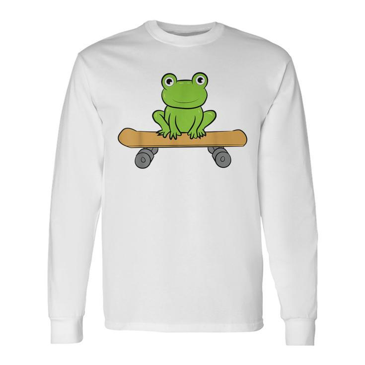 Skateboarding Frogs Skateboard Frogs Long Sleeve T-Shirt