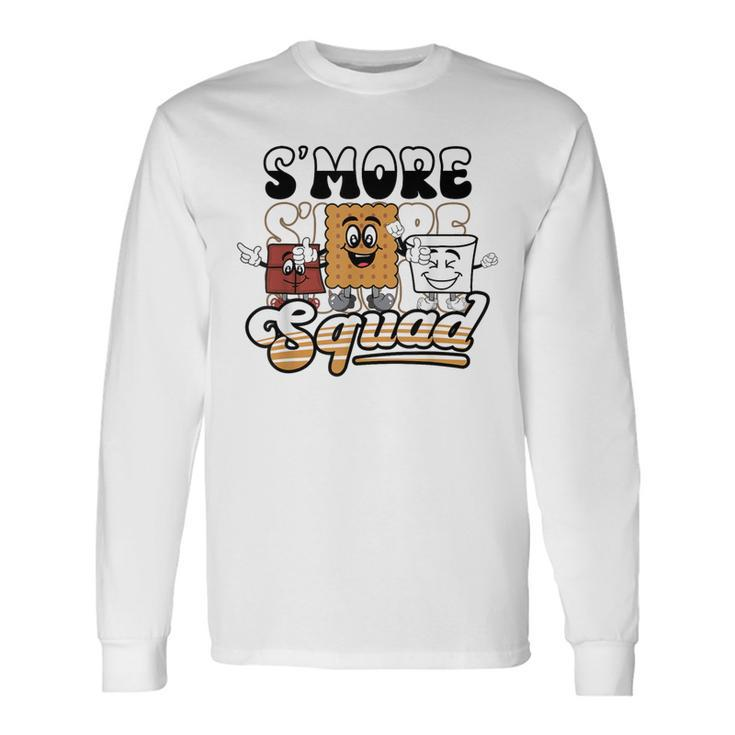 Smores Squad Marshmallow Camping Crew Campfire Matching Long Sleeve T-Shirt Gifts ideas
