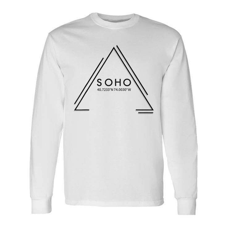 Soho Coordinates New York City Geometric Minimalist Long Sleeve T-Shirt
