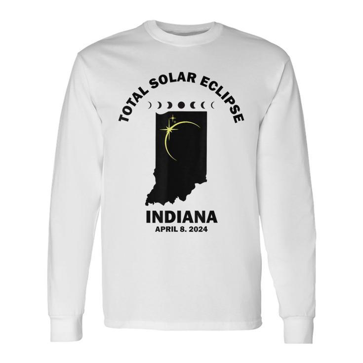 Solar Eclipse 2024 Indiana Solar Eclipse Long Sleeve T-Shirt Gifts ideas