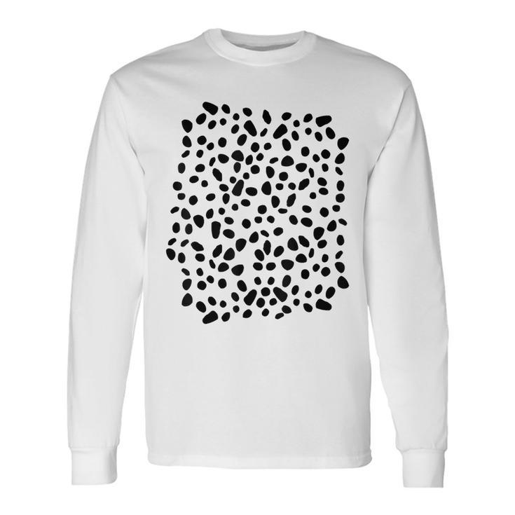 Spotted White With Black Polka Dots Dalmatian Long Sleeve T-Shirt