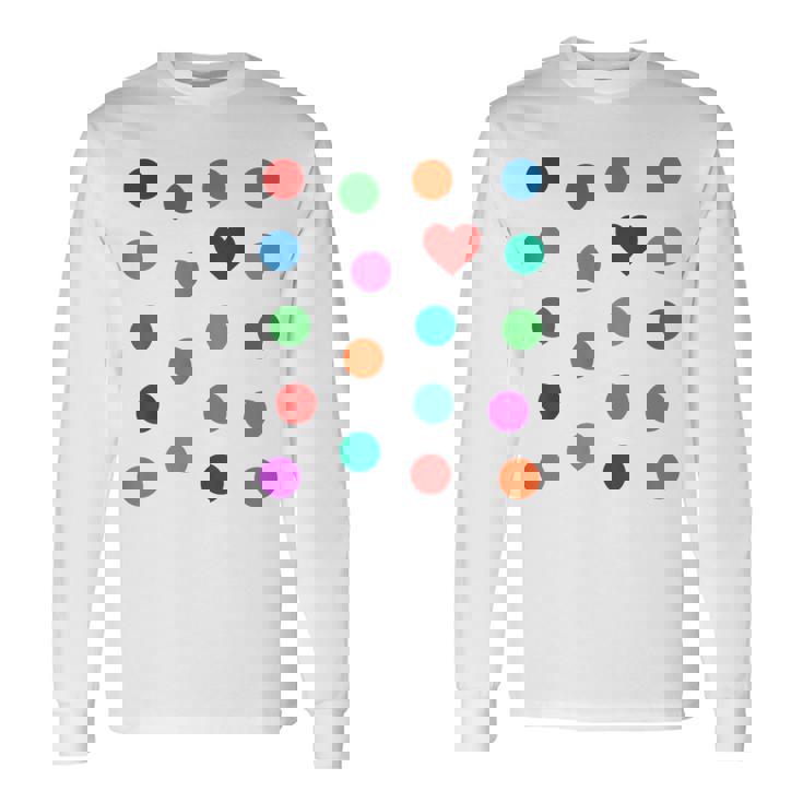 Spotty Dots Spots & Heart Yellow Men Women Children Spot Long Sleeve T-Shirt Gifts ideas
