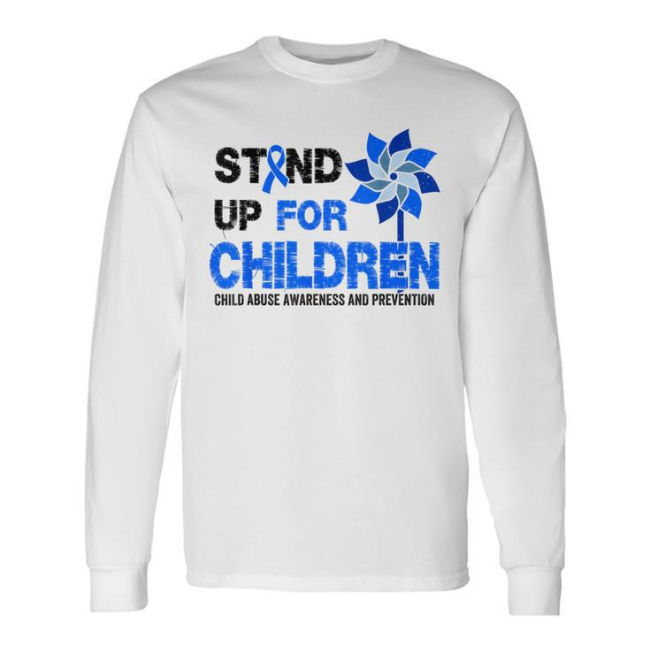 Stand-Up For Children Child Abuse Prevention Awareness Month Long Sleeve T-Shirt