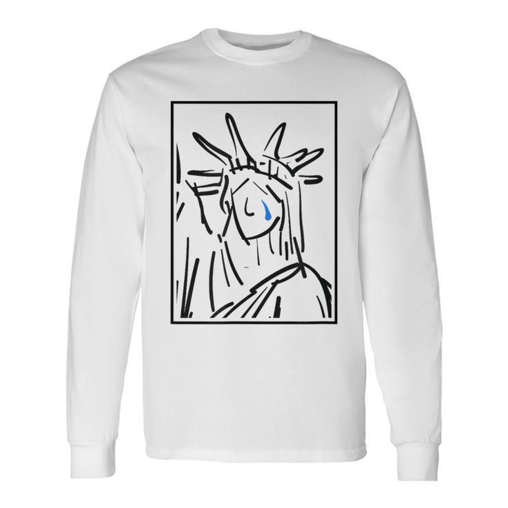 Statue Of Liberty Crying Long Sleeve T-Shirt