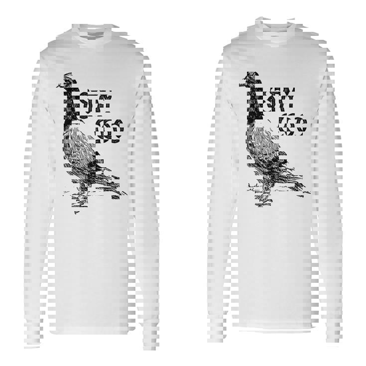 ★Wacky WiLLy★ Bird Graphic Long Sleeve T-Shirt White Longsleeve T-shirt with New Zealand Kiwi Bird Playing Guitar