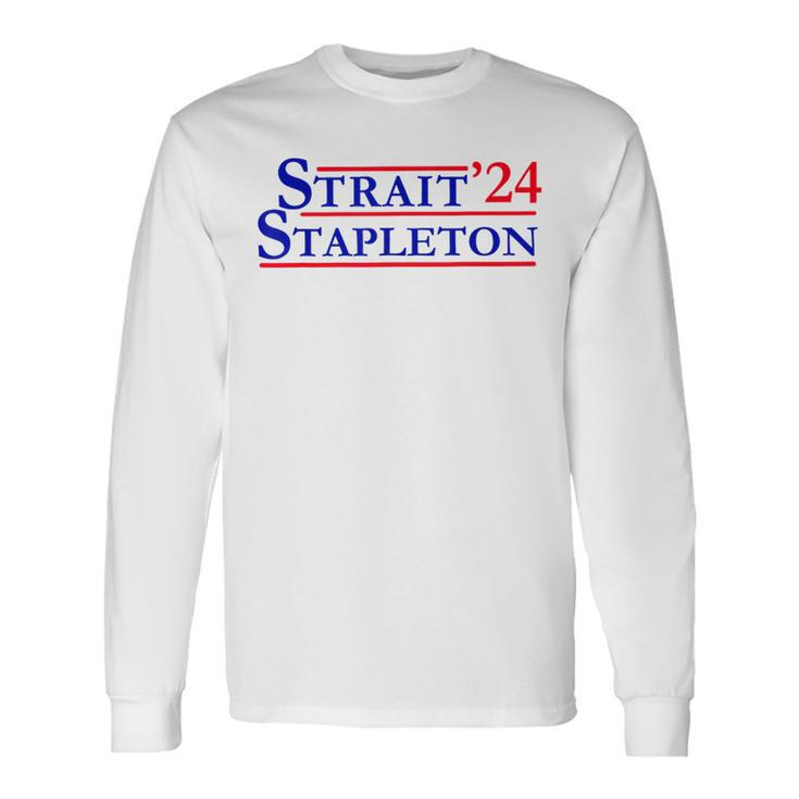 Strait Stapleton 24 Country Cowboy Western Concert Retro Usa Long Sleeve T-Shirt