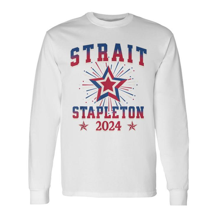 Strait Stapleton Patriotic Stars Usa America Concert Long Sleeve T-Shirt