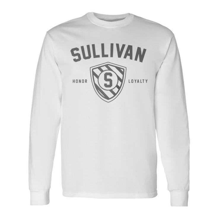 Sullivan Family Shield Last Name Crest Matching Long Sleeve T-Shirt