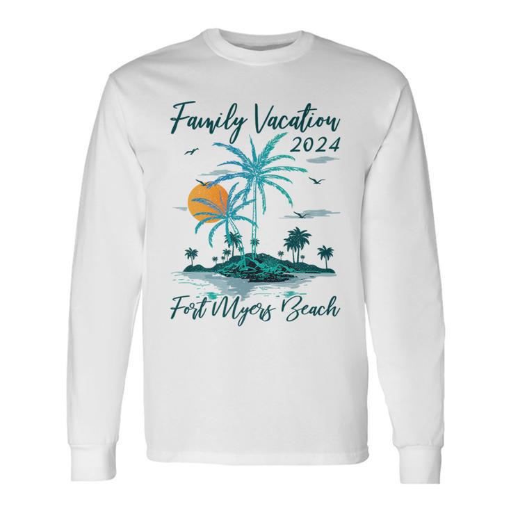 Summer Family Vacation 2024 Florida Fort Myers Beach Long Sleeve T-Shirt
