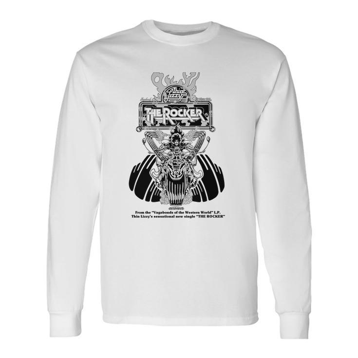 T-shirt à manches longues The Rocker Ailes & Couronne, Style Rock & Moto