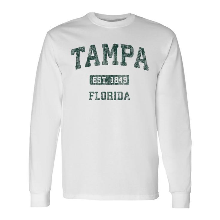 Tampa Florida Fl Vintage Athletic Sports Long Sleeve T-Shirt