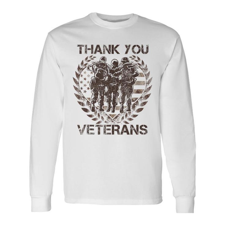 Thank You For Your Service Veteran Memorial Day Military Long Sleeve T-Shirt