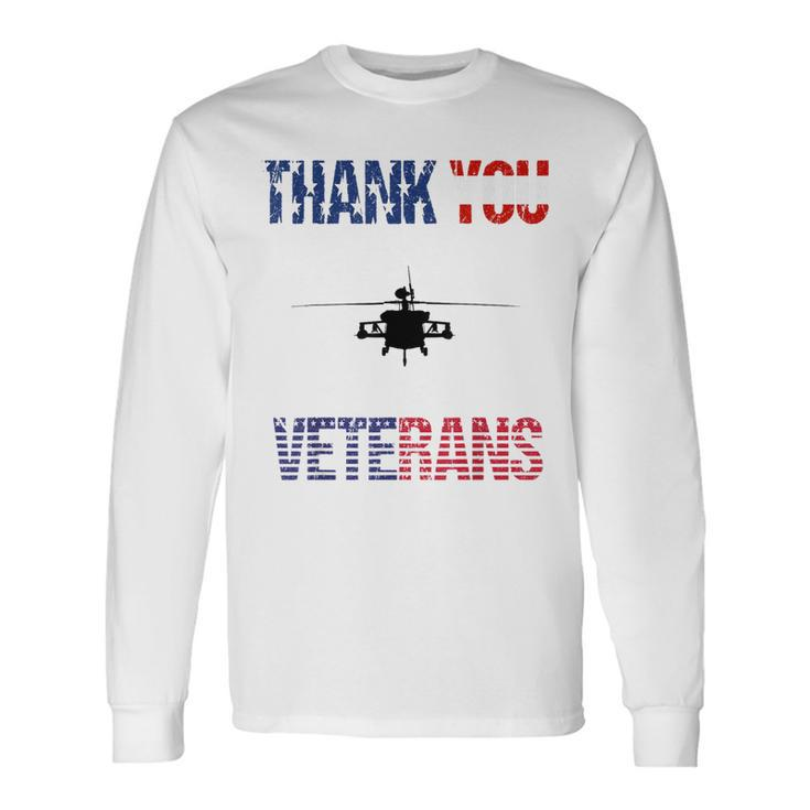 Thank You Veteran Day Dd 214 American Army Flag 2018 Long Sleeve T-Shirt
