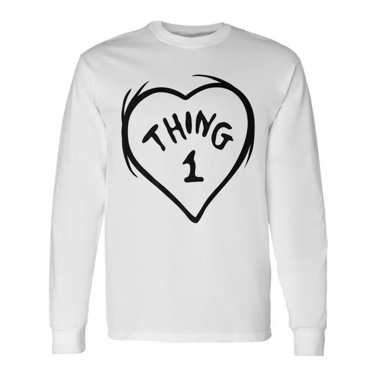 Thing 1 Heart Long Sleeve T-Shirt