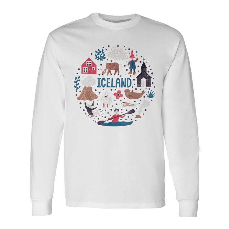 Travel Europe Iceland Reykjavik Family Vacation Souvenir Long Sleeve T-Shirt