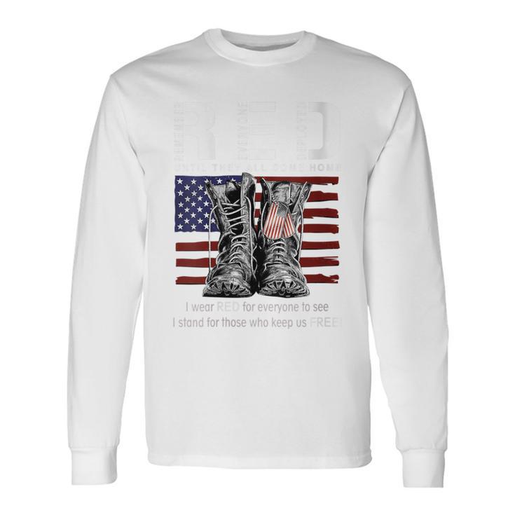 Until They Come Home My Soldier Red Friday Military Vintage Long Sleeve T-Shirt