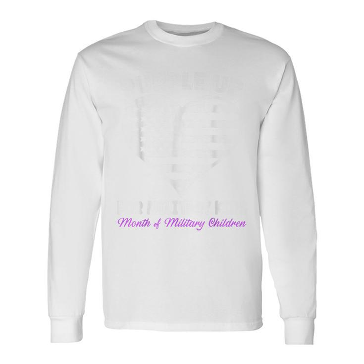 Usa Flag Military Child Month Long Sleeve T-Shirt Gifts ideas