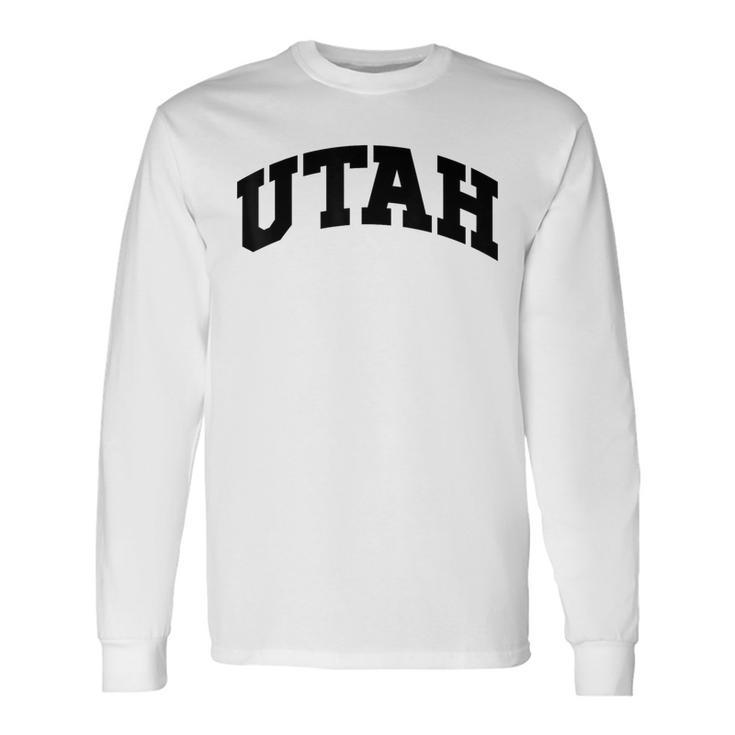 Utah College University Text Style Long Sleeve T-Shirt