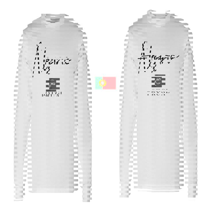 Vacaciones Bandera De Portugal Isla Algarve Camiseta de manga larga