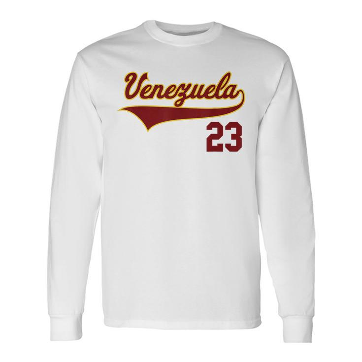 Venezuela Baseball Franela Vinotinto Beisbol 23 Long Sleeve T-Shirt