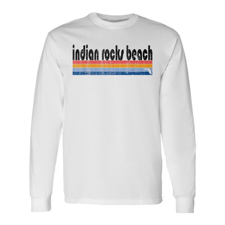 Vintage 80S Style Indian Rocks Beach Fl Long Sleeve T-Shirt