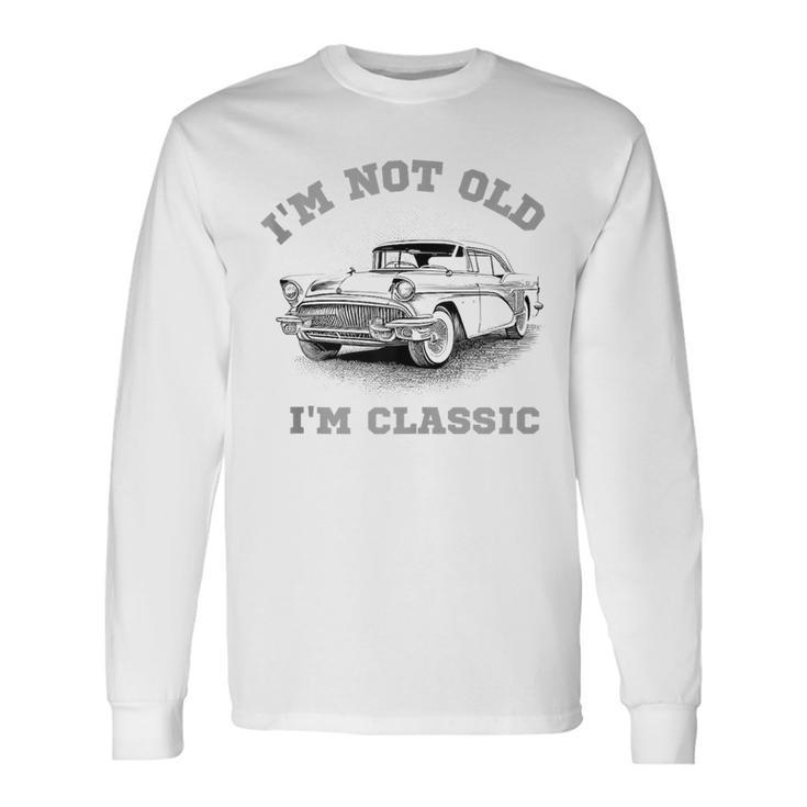 Vintage Car Graphic Perfect For Dad Long Sleeve T-Shirt
