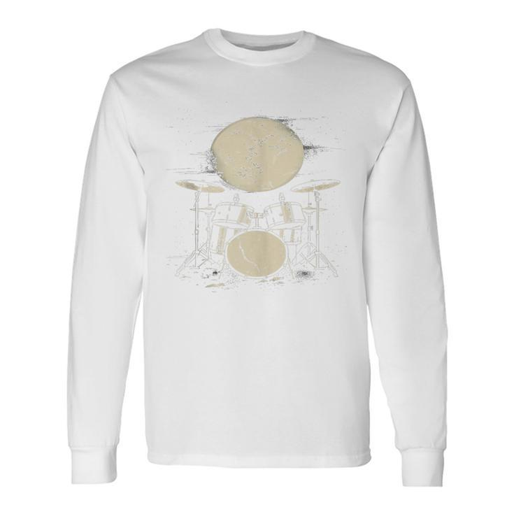 Vintage Drum Kit Long Sleeve T-Shirt