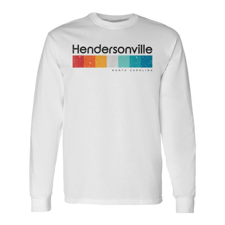 Vintage Hendersonville Nc North Carolina Usa Retro Long Sleeve T-Shirt