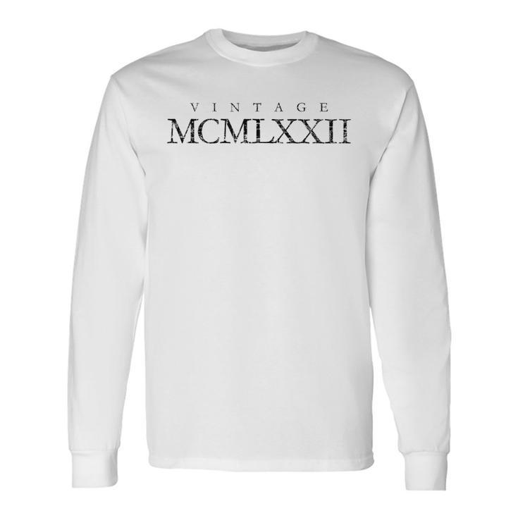 Vintage Mcmlxxii Antique Black 1972 52 Birthday Long Sleeve T-Shirt