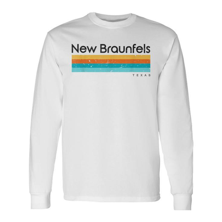 Vintage New Braunfels Tx Texas Usa Retro Long Sleeve T-Shirt