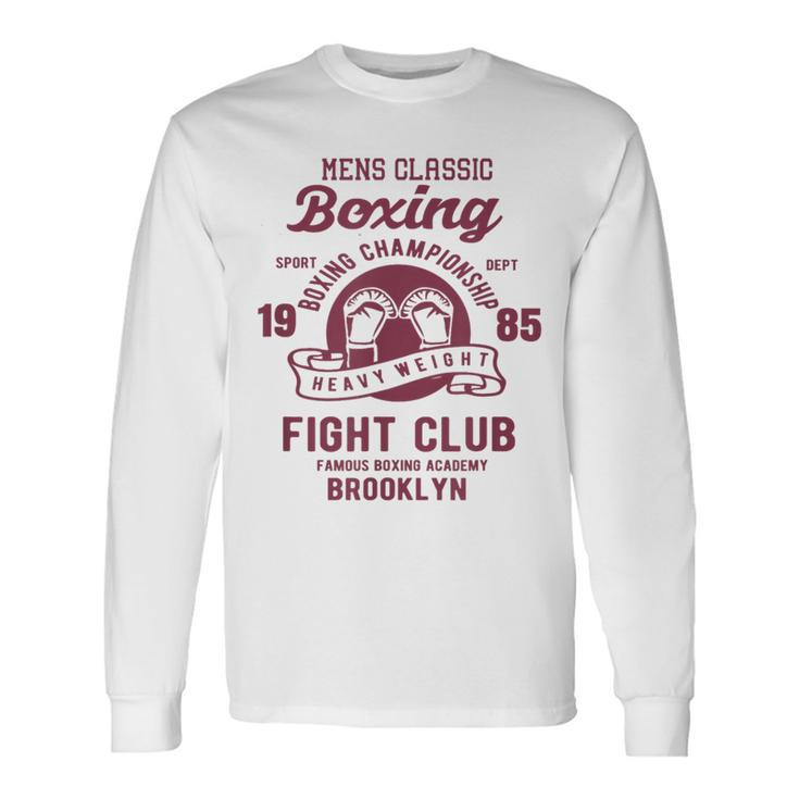 Vintage Style Boxing T Boxing Gloves Graphics Long Sleeve T-Shirt