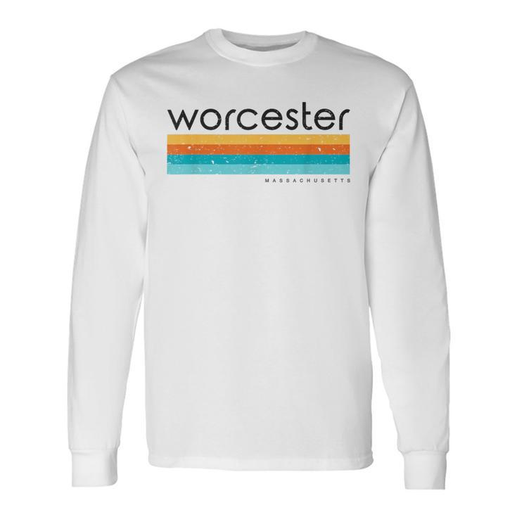 Vintage Worcester Massachusetts Ma Retro Long Sleeve T-Shirt