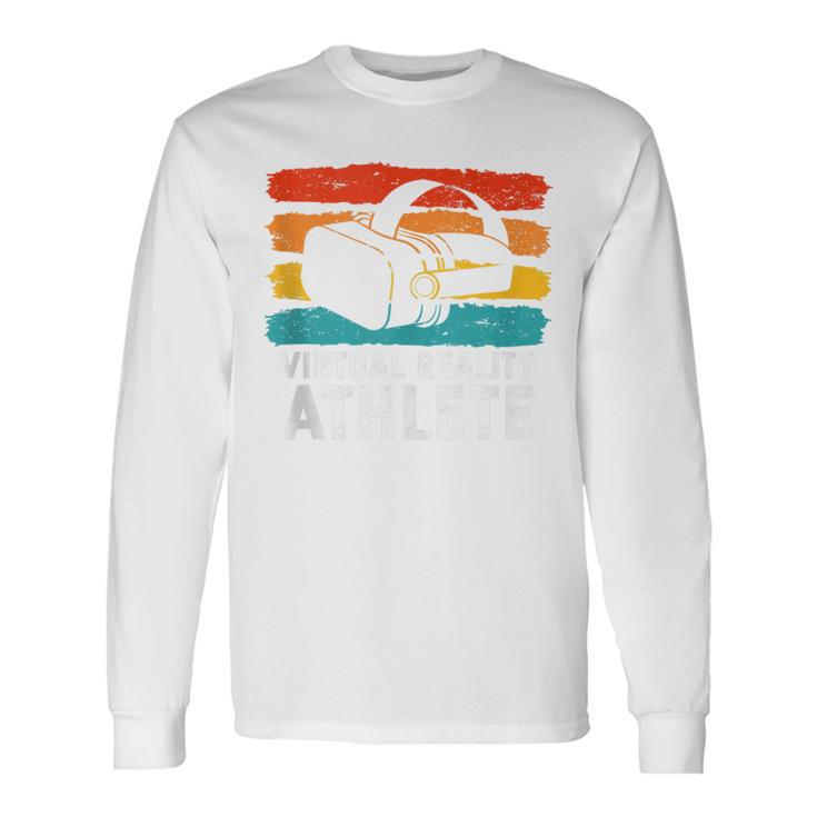 Vr Vintage Virtual Reality Athlete Long Sleeve T-Shirt