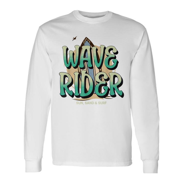 Wave Rider Surfing Surfboard Men Long Sleeve T-Shirt