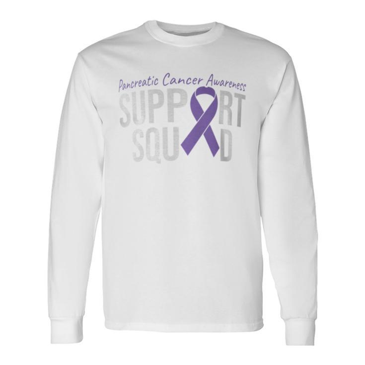 We Wear Purple Pancreatic Cancer Awareness Support Squad Long Sleeve T-Shirt