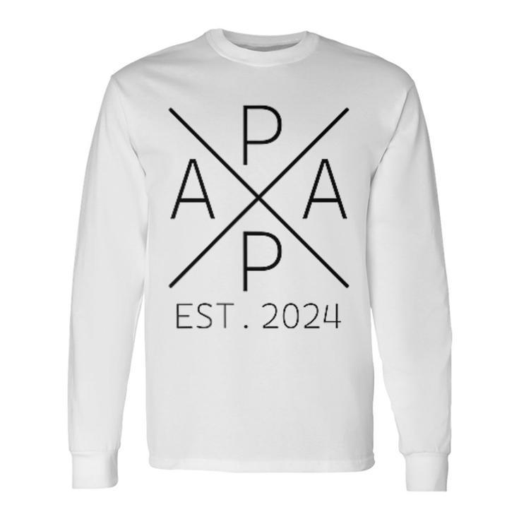 Werdender Papa Est 2024 Langarmshirts Geschenkideen