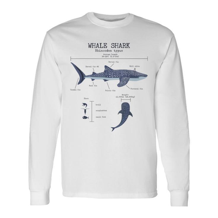 Whale Shark Anatomy Herren Damen Kinder Walhai Langarmshirts Geschenkideen