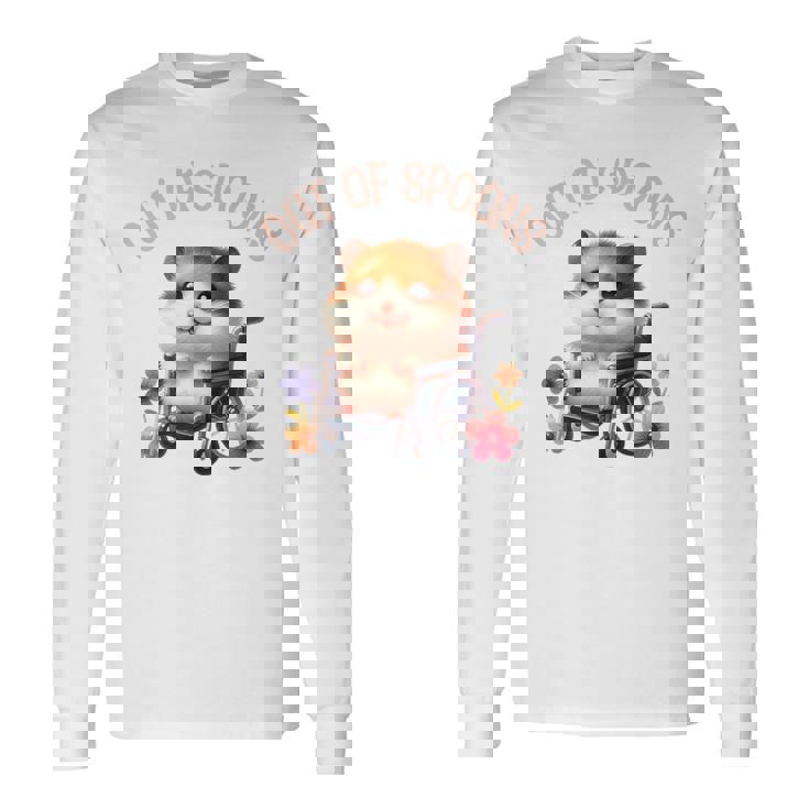 Wheelchair Chronic Pain Disability Awareness Spoonie Hamster Long Sleeve T-Shirt