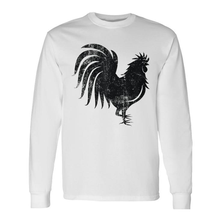 Year Of The Rooster Horoscope Vintage Distressed Long Sleeve T-Shirt