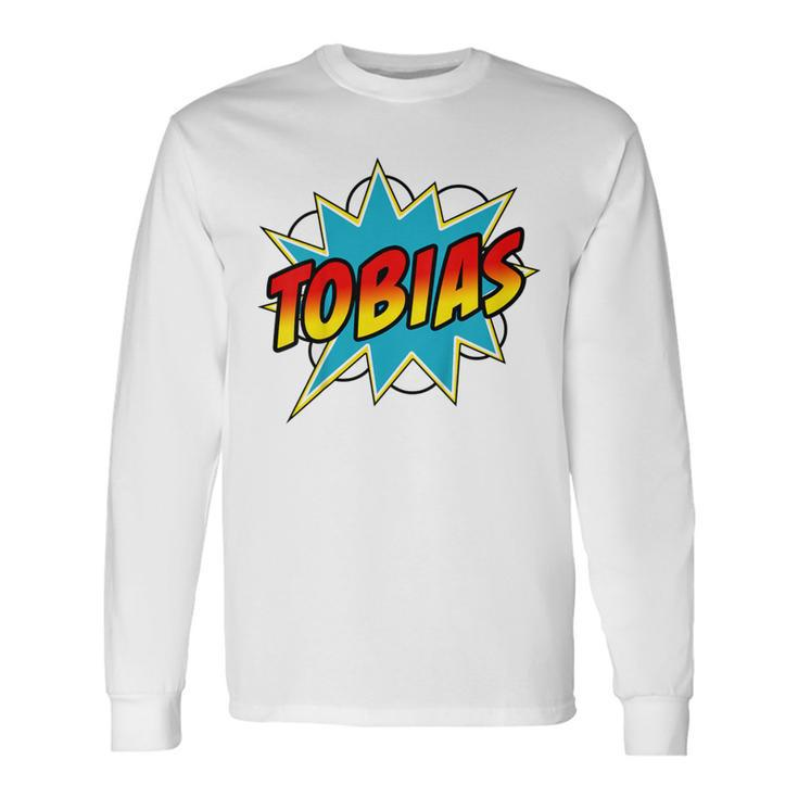 Youth Boys Tobias Comic Book Superhero Name Long Sleeve T-Shirt